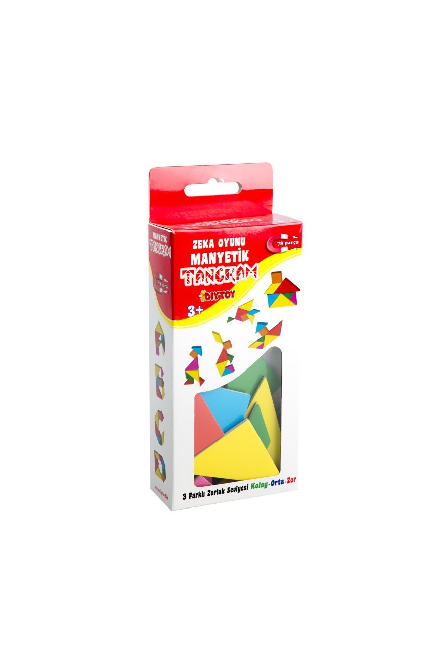 DIYTOY Manyetik Zeka Oyunu Tangram – Eğitici 36 Parça Tangram, 4-8 Yaş Çocuklar İçin Beyin Jimnastiği ve Düşünme Becerileri Geliştirme
