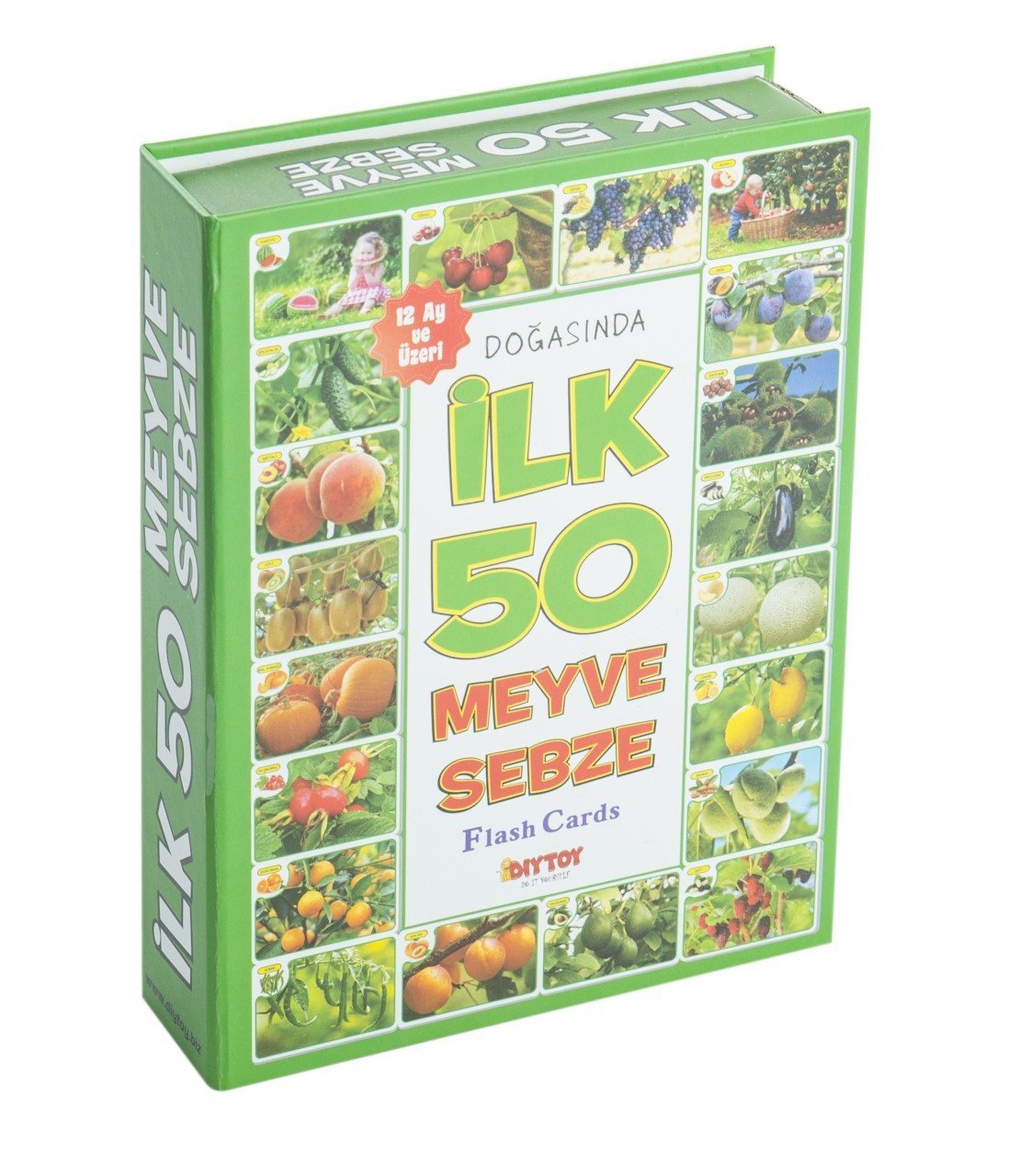 DIYTOY İlk 50 Meyve Sebze Hafıza Kartları – Eğitici Zeka Kartları, Okul Öncesi Hafıza Geliştirme, 2 Yaş