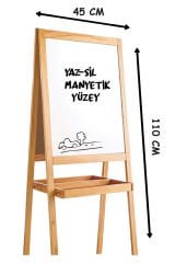 Diytoy Ahşap Yazı Tahtası Çift Taraflı Manyetik Özellikli Yaz Sil |  Manyetik Alfabe Sayılar ve Hayvanlar